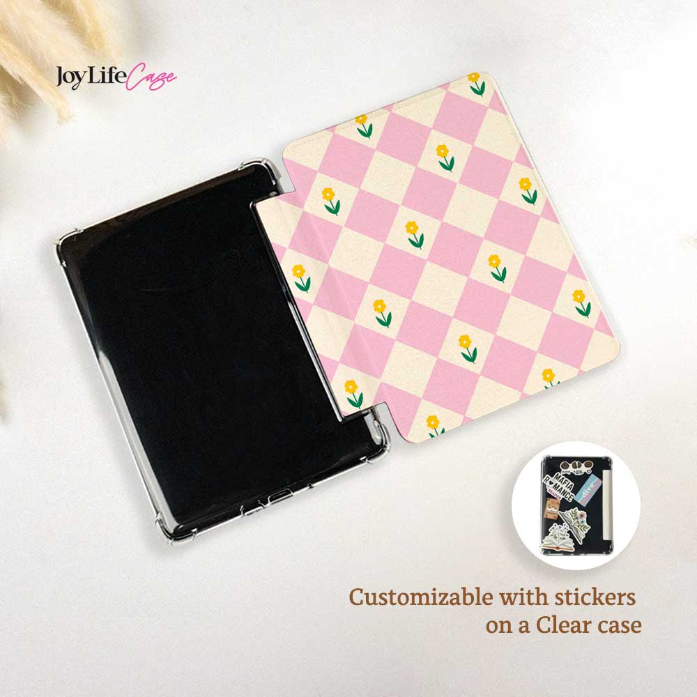 Diamonds & Flowers - Kindle Case Pink - Joylife Case