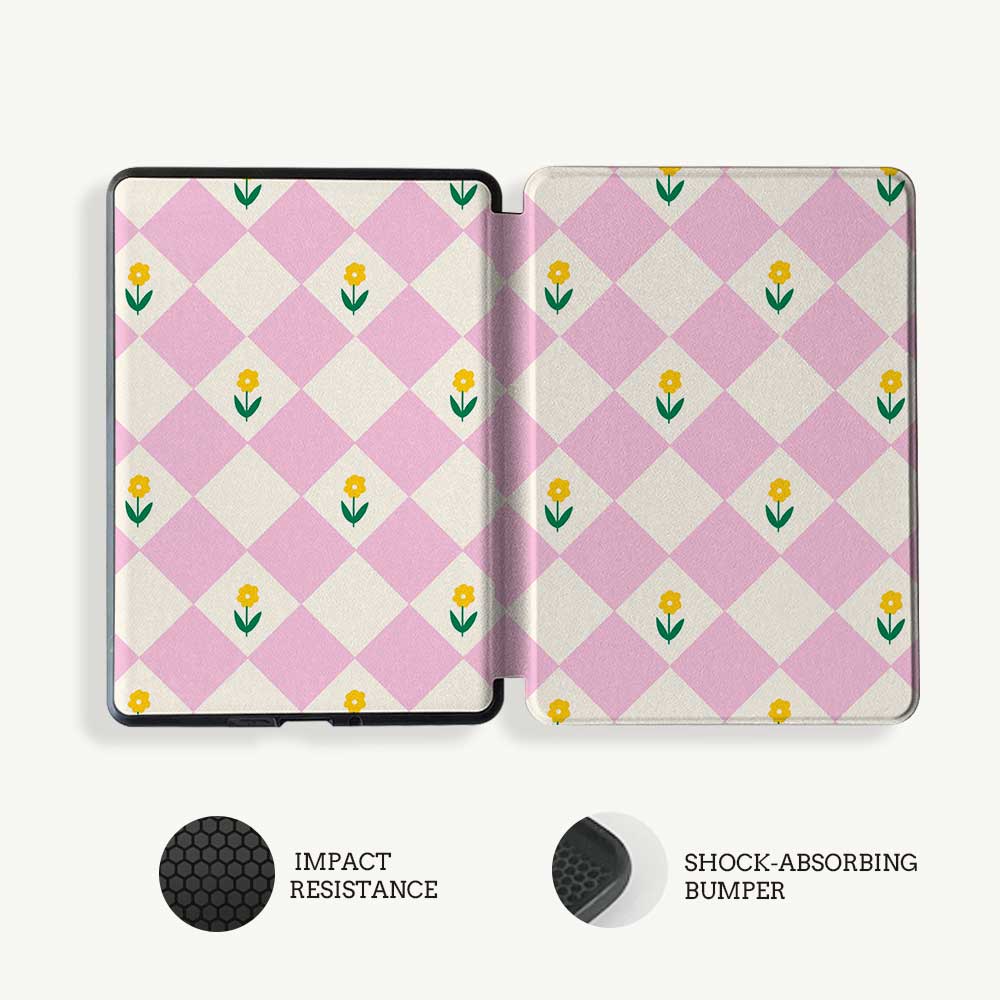 Diamonds & Flowers - Kindle Case Pink - Joylife Case