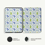 Gingham_&_Flowers Pattern - Kindle Case - Joylife Case