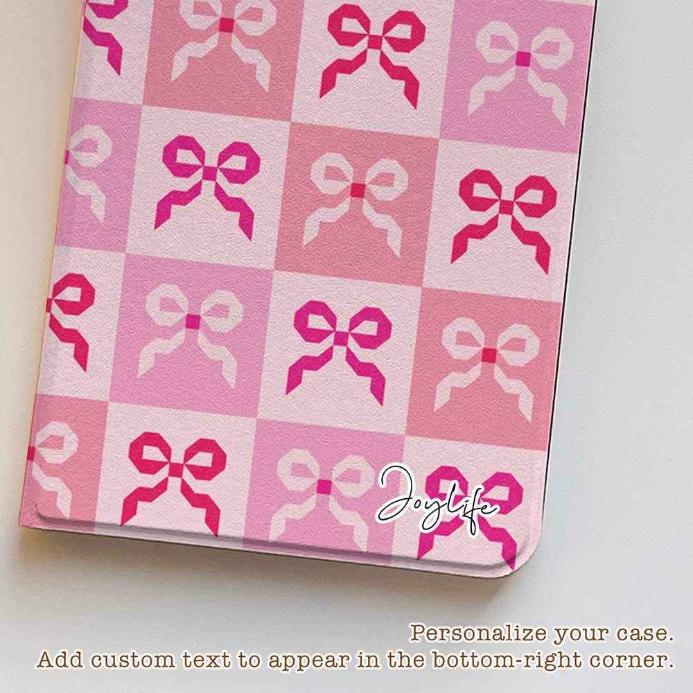 Pink Quilt Bow - iPad Case - Joylife Case
