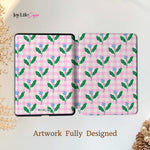 Pink_Gingham & Flowers - Kindle Case - Joylife Case