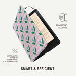Pink_Gingham & Flowers - Kindle Case - Joylife Case