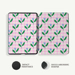 Pink_Gingham & Flowers - Kindle Case - Joylife Case