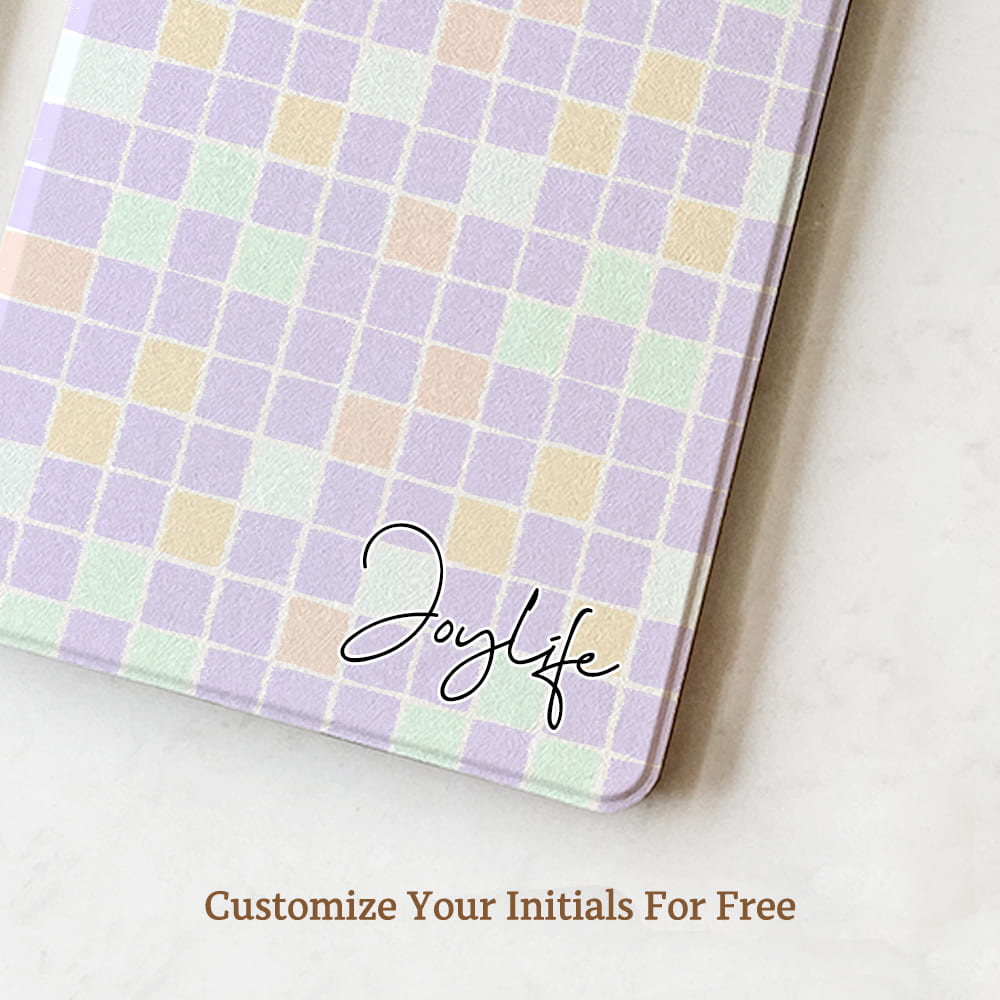 Purple Grid - Kindle Case