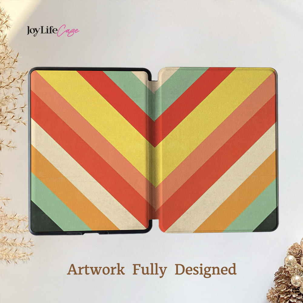 Retro Rainbow Stripes - Kindle Case