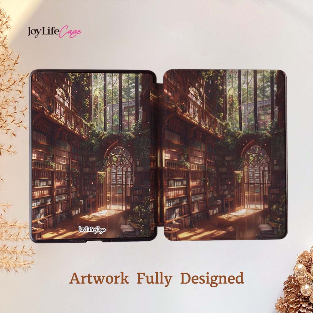 Serene Library Kindle Case