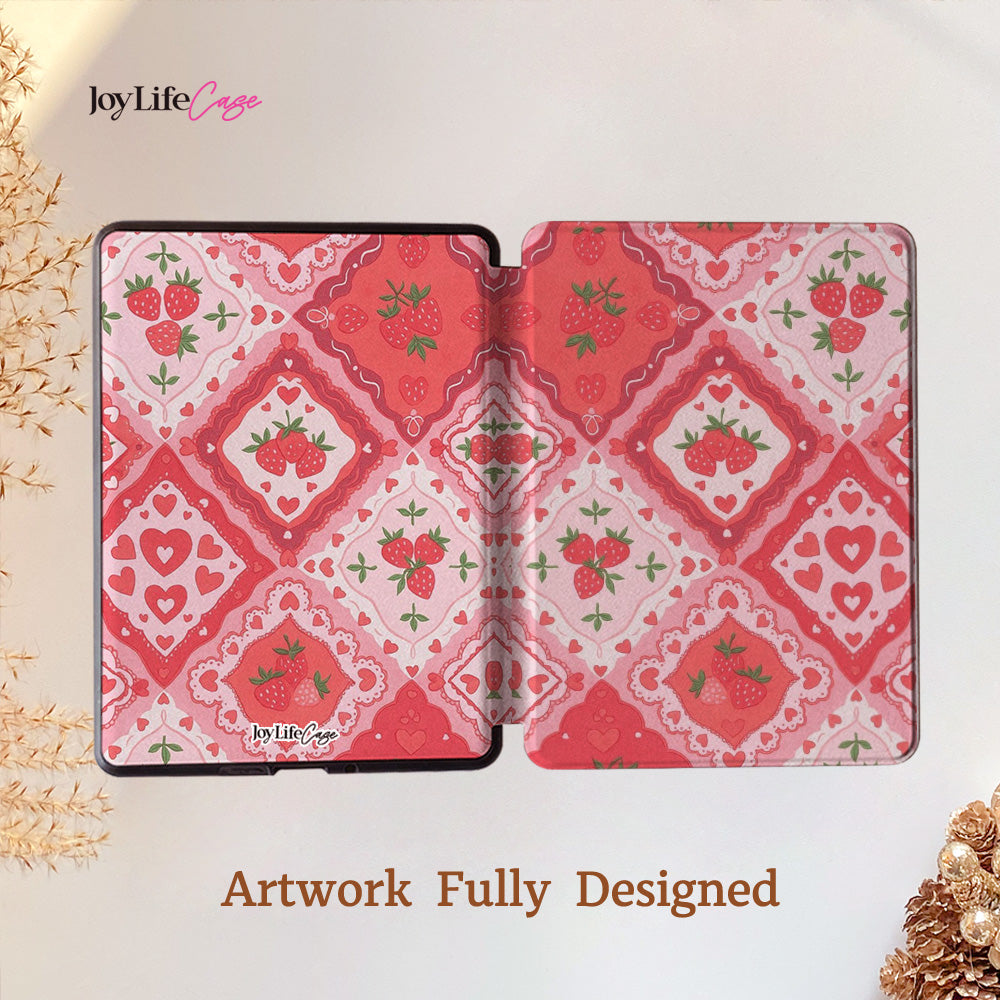 Strawberry Patchwork Kindle Case