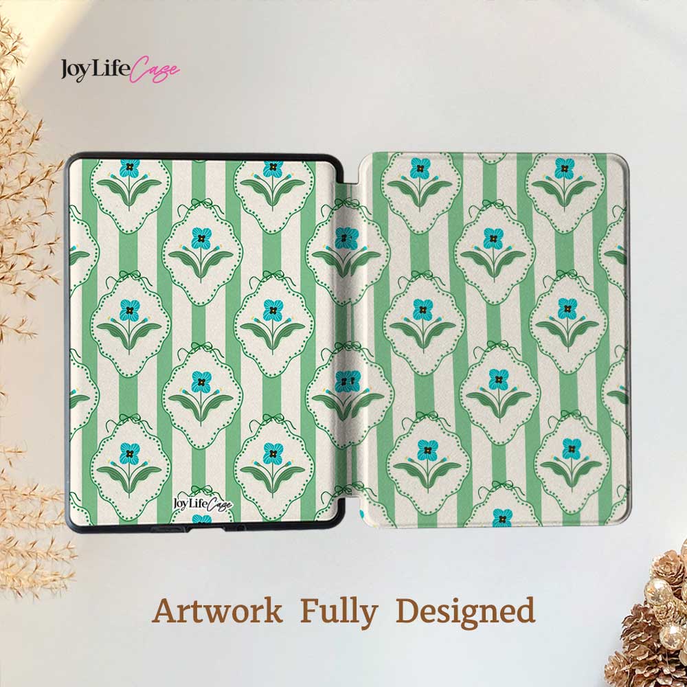 Stripes & Flowers - Kindle Case - Joylife Case