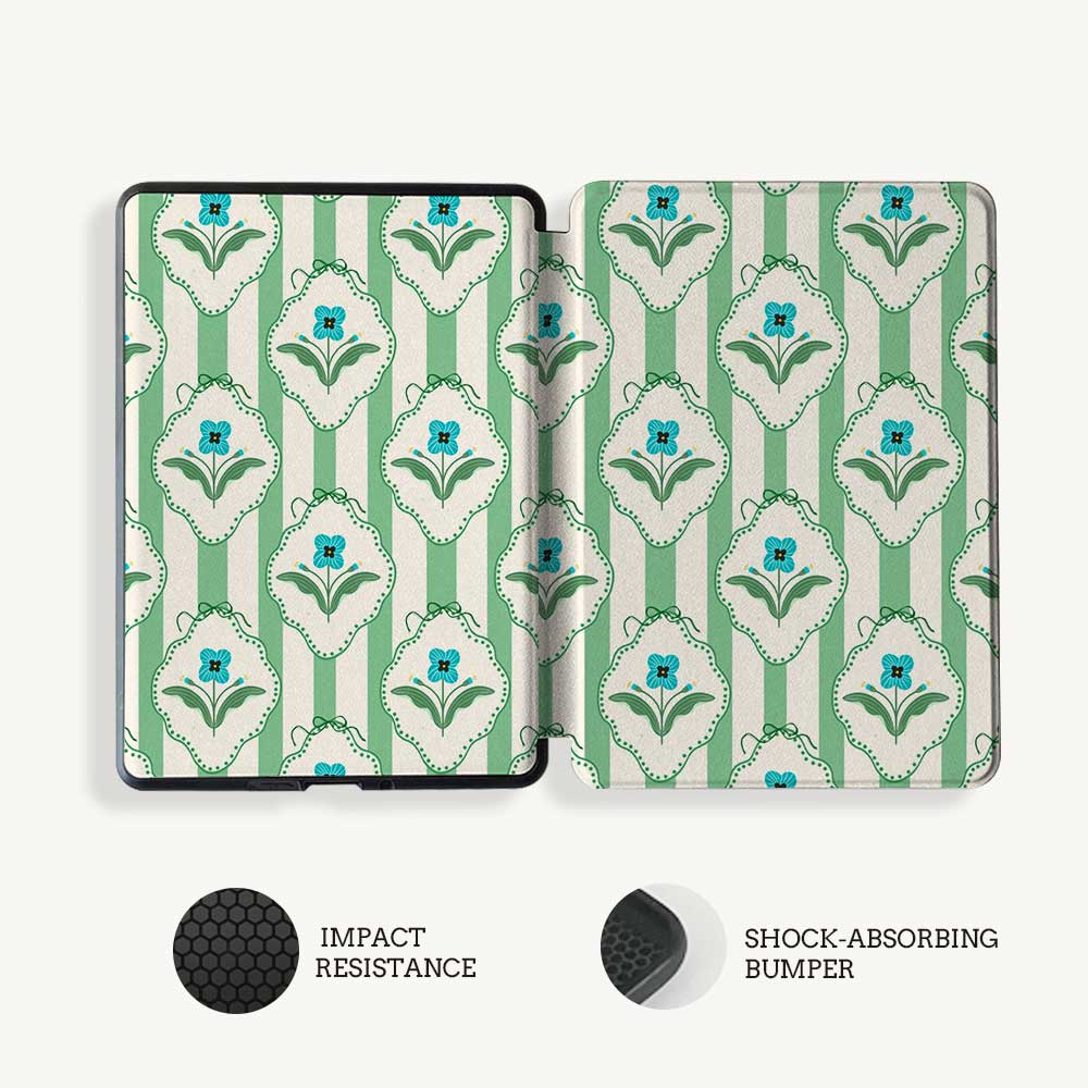Stripes & Flowers - Kindle Case - Joylife Case