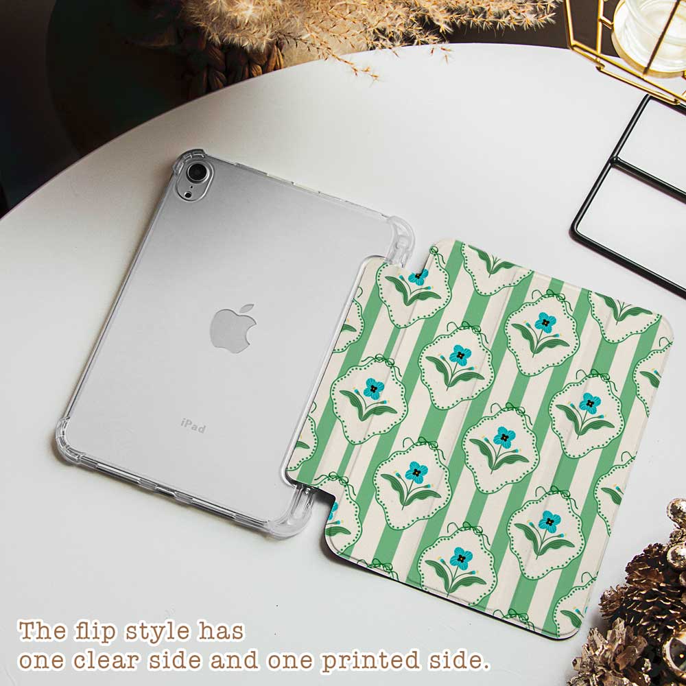 Stripes & Flowers - iPad Case - Joylife Case