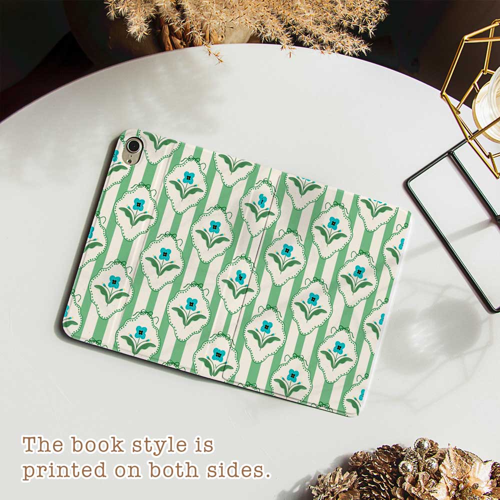 Stripes & Flowers - iPad Case - Joylife Case