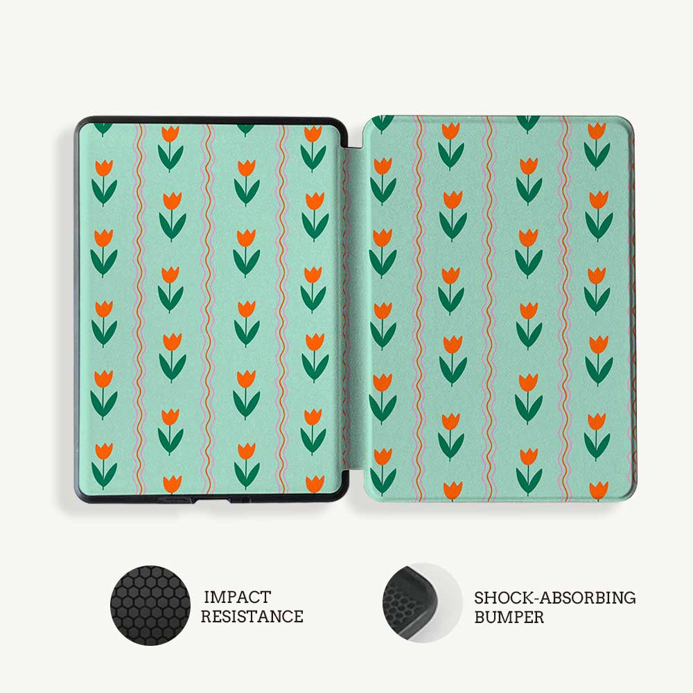 Tulips Pattern - Kindle Case - Joylife Case