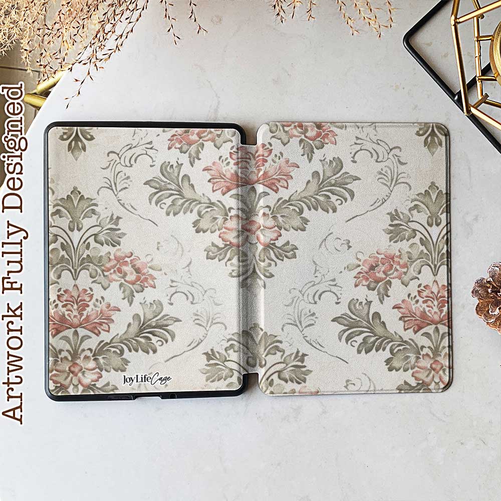 Victorian Flourish Kindle Paperwhite 11th Gen case with intricate floral patterns and elegant vintage design, offering premium protection and style.
