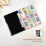 Clear case with customizable sticker design on a white background, featuring the brand 'JoyLife Creations'.