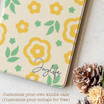 Yellow Flower case for Kindle Fire HD 10 featuring a vibrant floral design with bright yellow blossoms, offering both protection and a cheerful, nature-inspired aesthetic.