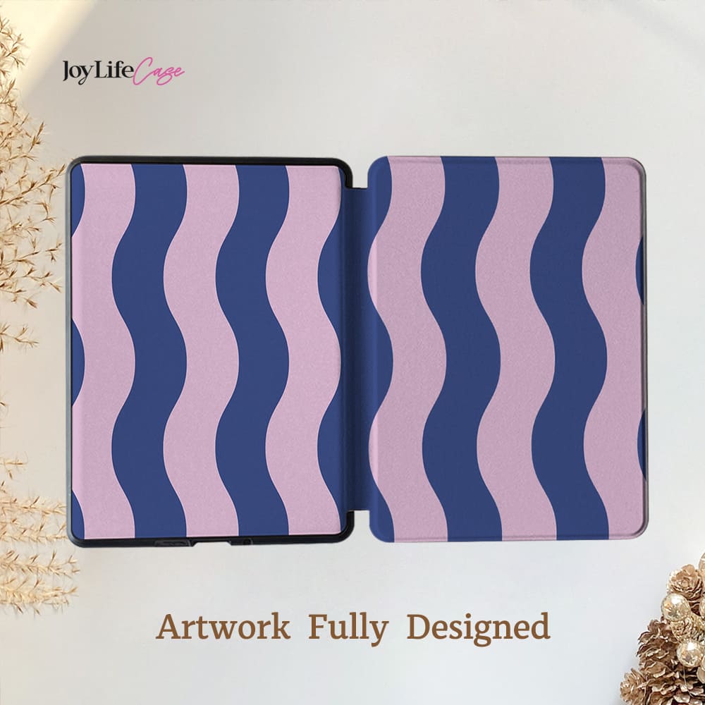 Wavy Lavender Blue - Kindle Case